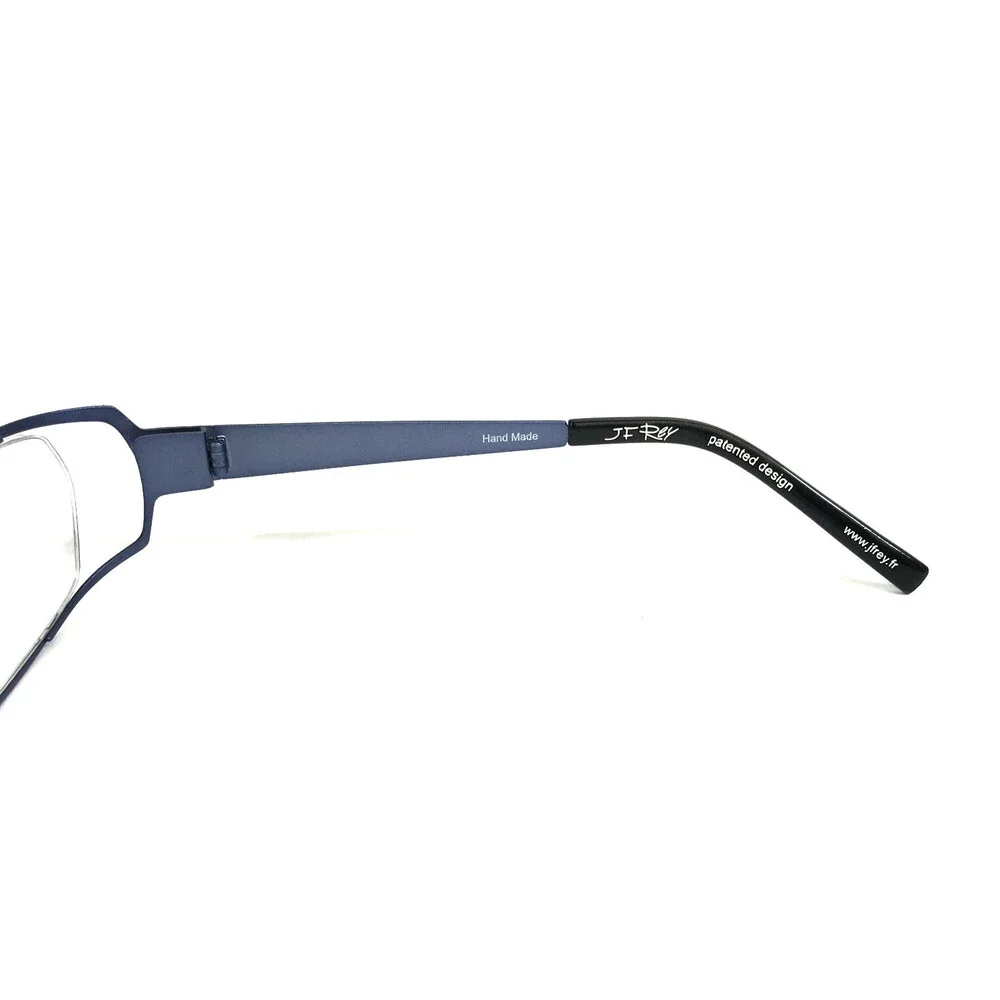 J.F. Rey Eyeglasses Frames JF2565 2110 Matte Ice Blue White Semi Rim 56-16-120